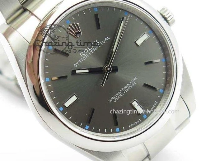 1219 Premium Oyster Perpetual 39mm 114300 JF 1:1 Best Edition Gray Dial On SS Bracelet SA 3795